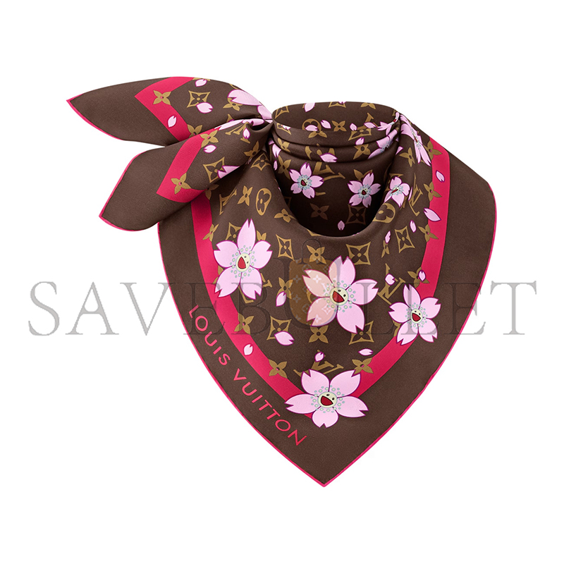 l0*is V*t0n murakami lv x tm monogram cherry blossom square 70 m96102 (67*67cm)